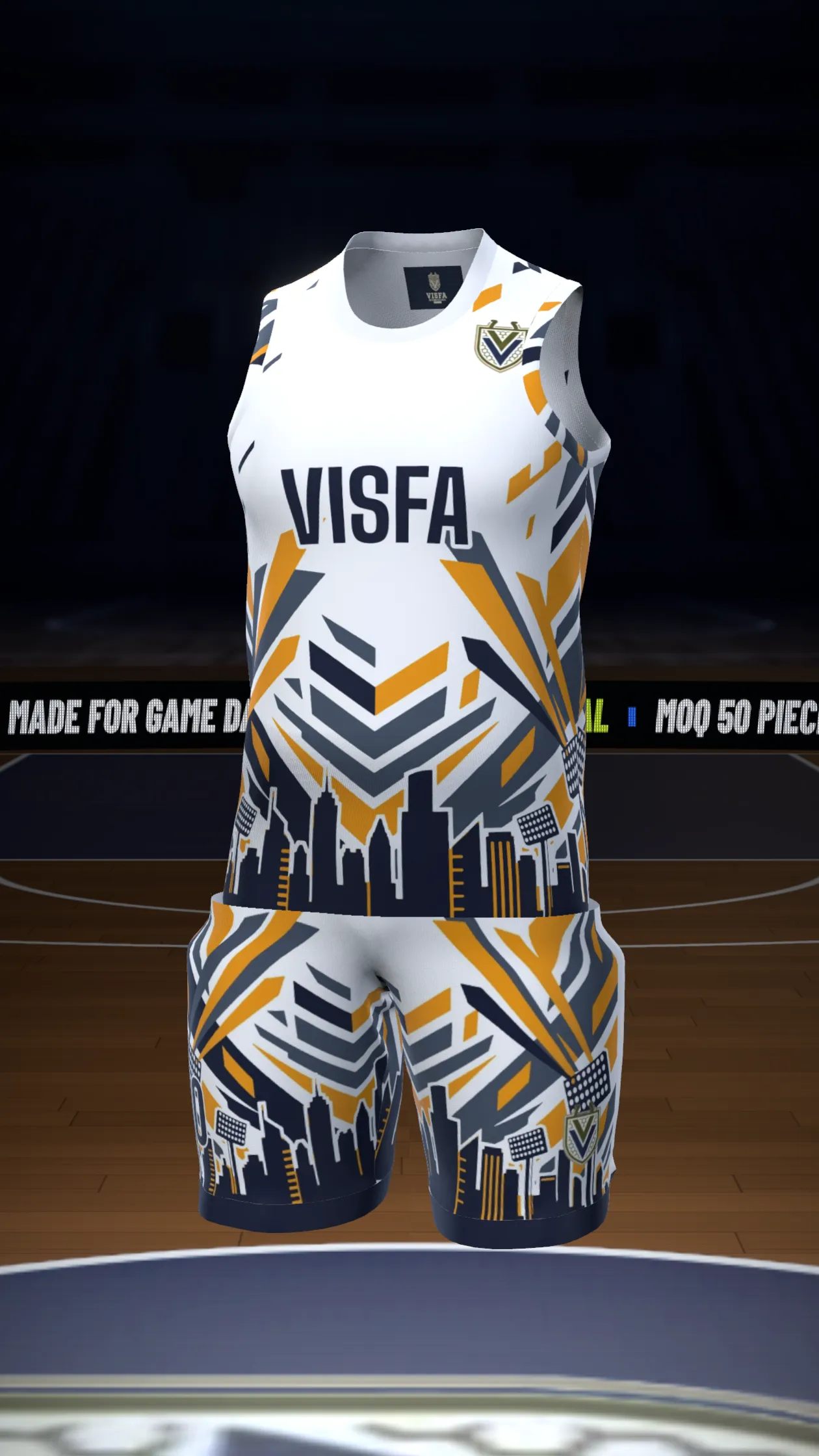 Basketball: a Visfa kit in the court