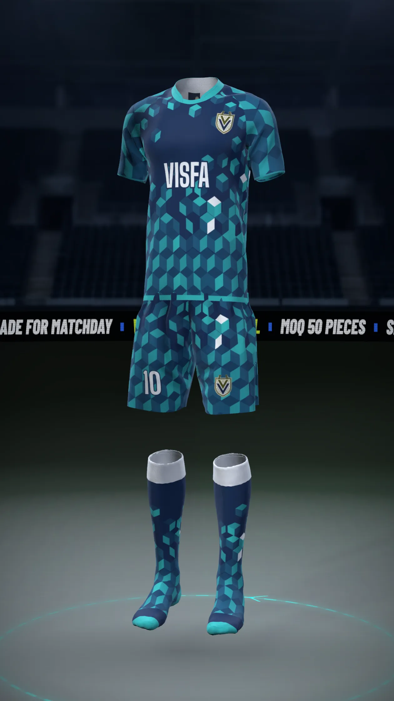 Soccer: a Visfa kit in the stadium