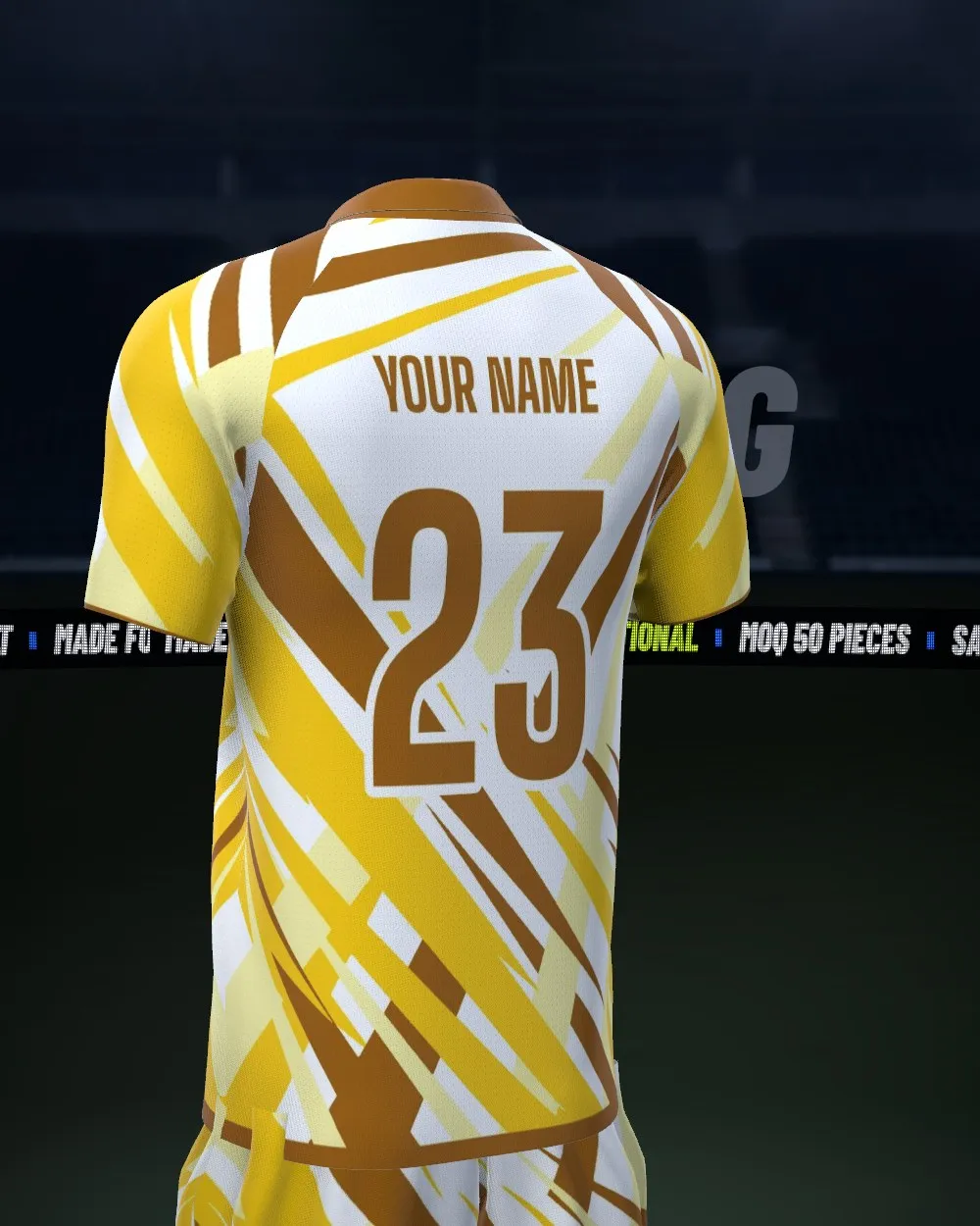 Training: Names and numbers (PLAYER 7, YOUR NAME 23)