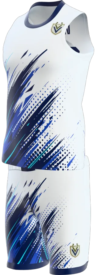 Brush Storm design as a basketball game kit: singlet, shorts