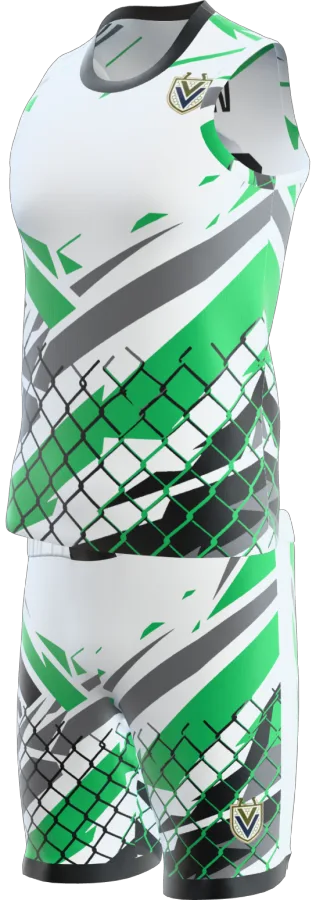 Fence design as a basketball game kit: singlet, shorts