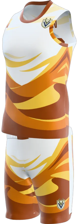 Dunes design as a basketball game kit: singlet, shorts