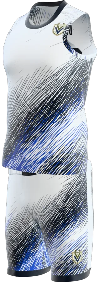 Sketch design as a basketball game kit: singlet, shorts