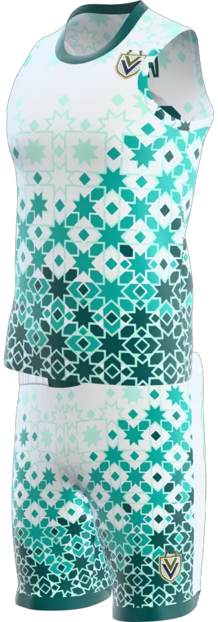 Star Lattice design as a basketball game kit: singlet, shorts