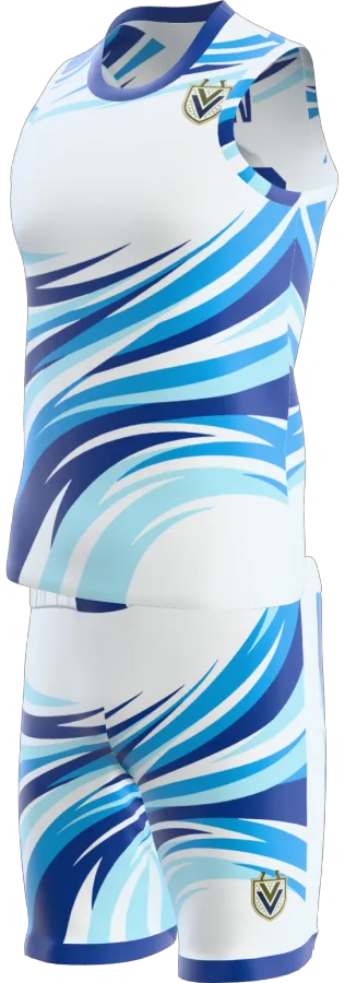 Jetstream design as a basketball game kit: singlet, shorts