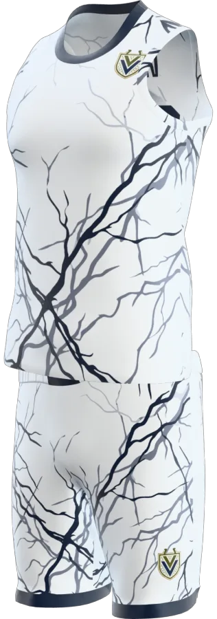 Marble design as a basketball game kit: singlet, shorts
