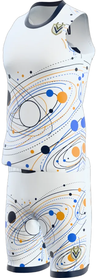 Orbit design as a basketball game kit: singlet, shorts