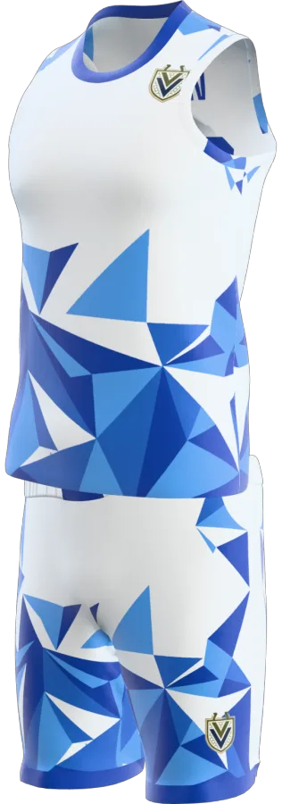 Origami design as a basketball game kit: singlet, shorts