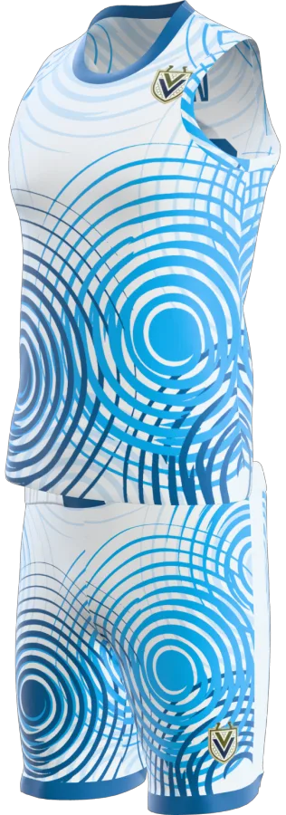 Ripple design as a basketball game kit: singlet, shorts