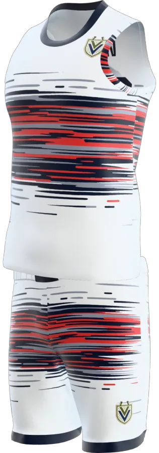 Velocity design as a basketball game kit: singlet, shorts