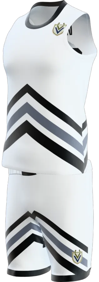 Dorset design as a basketball game kit: singlet, shorts