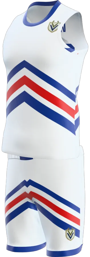Penrith 4 design as a basketball game kit: singlet, shorts