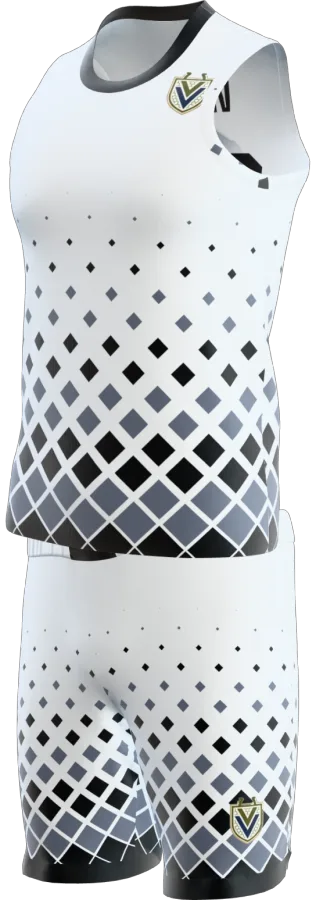 Ludlow design as a basketball game kit: singlet, shorts