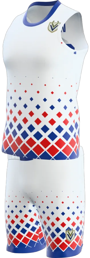 Penrith 2 design as a basketball game kit: singlet, shorts