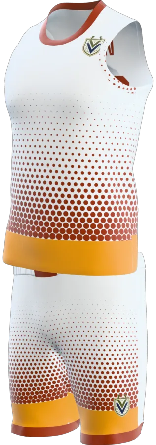 Wensley 2 design as a basketball game kit: singlet, shorts