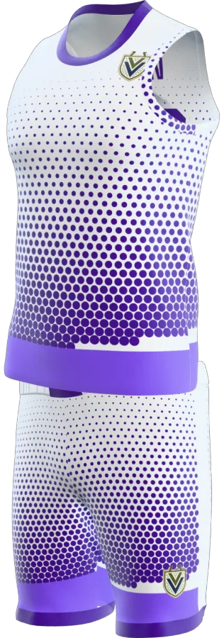 Malvern 3 design as a basketball game kit: singlet, shorts