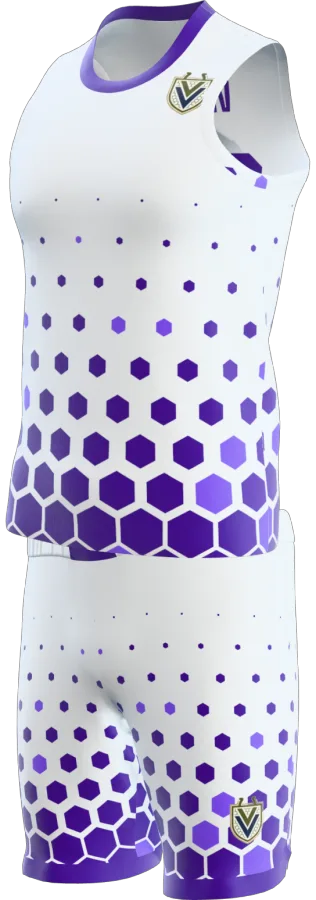 Malvern design as a basketball game kit: singlet, shorts
