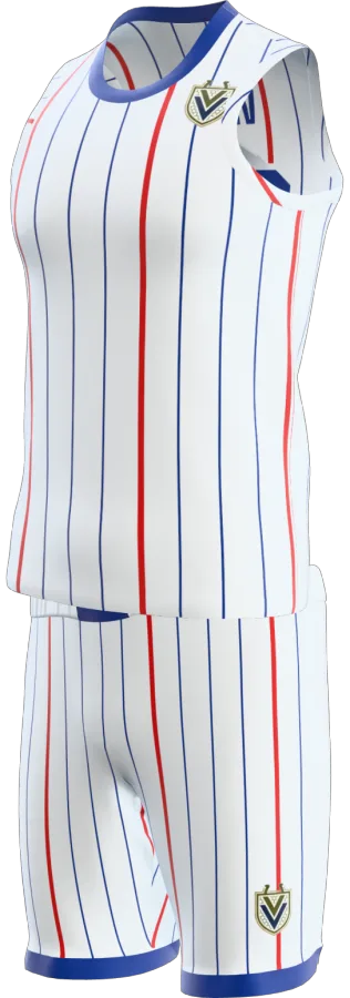 Penrith design as a basketball game kit: singlet, shorts
