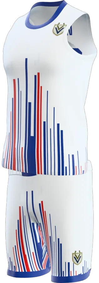 Harlow 3 design as a basketball game kit: singlet, shorts