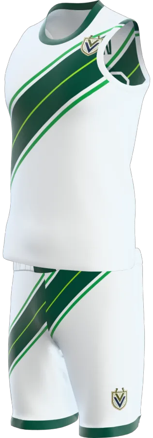Kendal 3 design as a basketball game kit: singlet, shorts