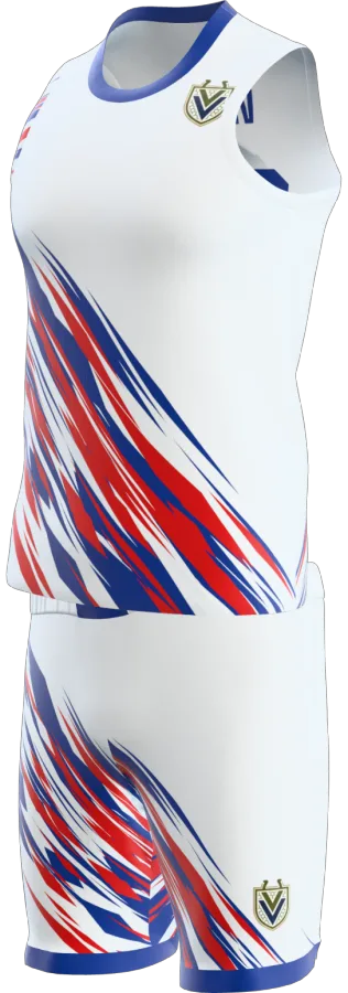 Harlow 4 design as a basketball game kit: singlet, shorts