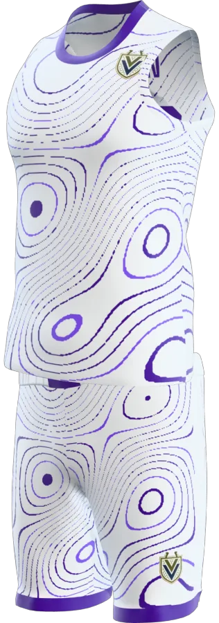 Ullswater design as a basketball game kit: singlet, shorts