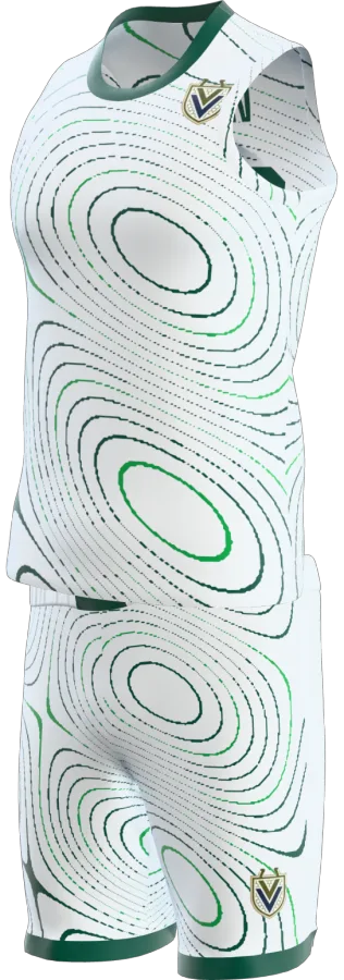 Kendal 2 design as a basketball game kit: singlet, shorts