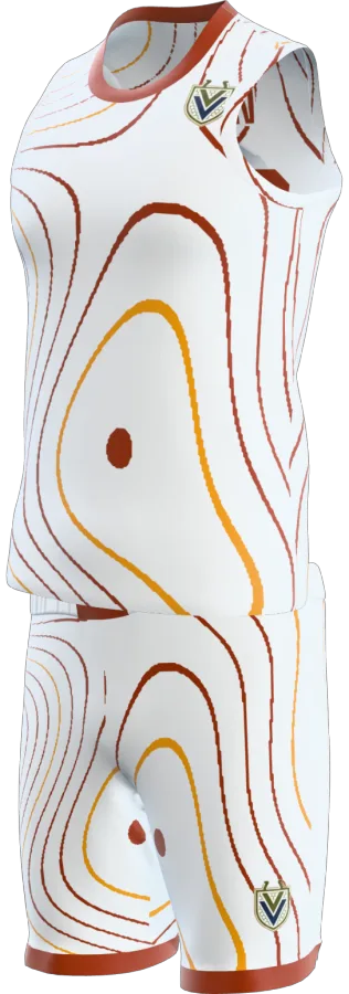 Oban 3 design as a basketball game kit: singlet, shorts