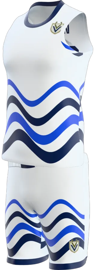 Ilkley design as a basketball game kit: singlet, shorts