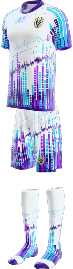 Equaliser design as a soccer game kit: jersey, shorts, socks