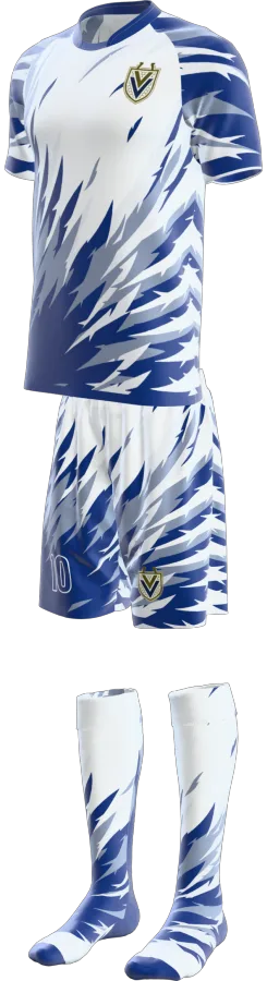Eagle design as a soccer game kit: jersey, shorts, socks