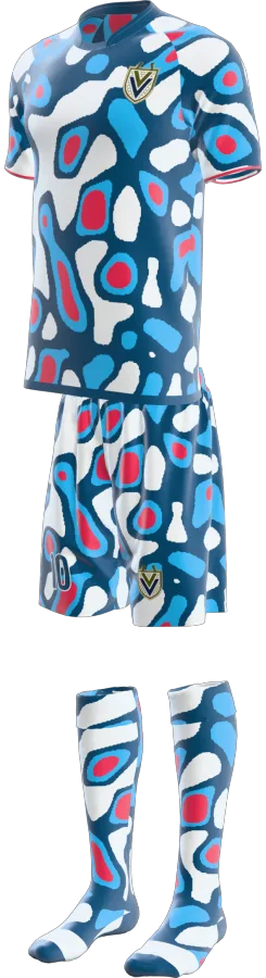Ventnor design as a soccer game kit: jersey, shorts, socks