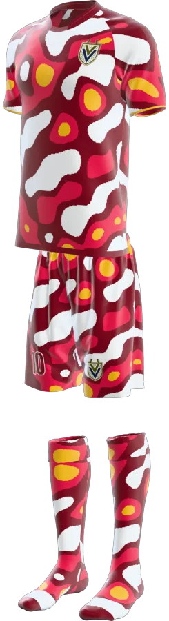 Bexley 3 design as a soccer game kit: jersey, shorts, socks