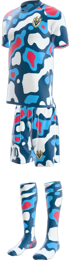 Fenwick 4 design as a soccer game kit: jersey, shorts, socks