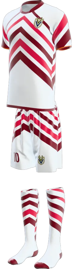 Ripon design as a soccer game kit: jersey, shorts, socks