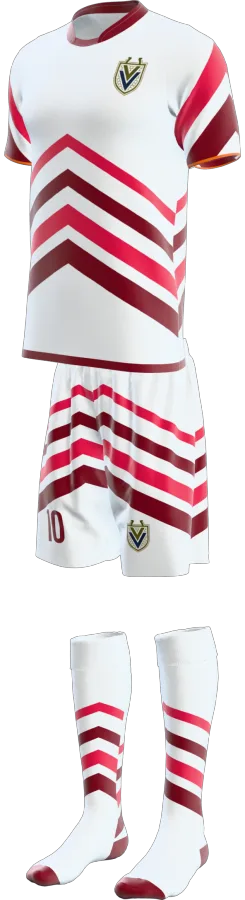 Bexley 4 design as a soccer game kit: jersey, shorts, socks