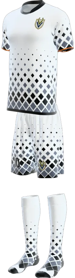 Ludlow design as a soccer game kit: jersey, shorts, socks
