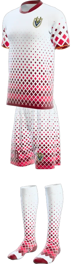 Bexley 2 design as a soccer game kit: jersey, shorts, socks