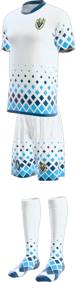 Fenwick 3 design as a soccer game kit: jersey, shorts, socks