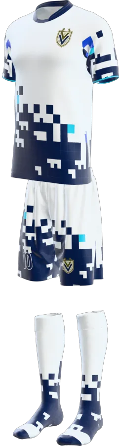 Avon 2 design as a soccer game kit: jersey, shorts, socks