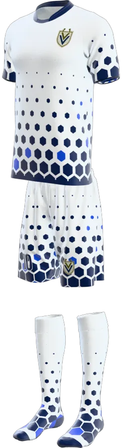 Quorn 2 design as a soccer game kit: jersey, shorts, socks