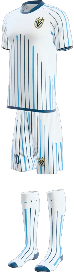 Fenwick 2 design as a soccer game kit: jersey, shorts, socks