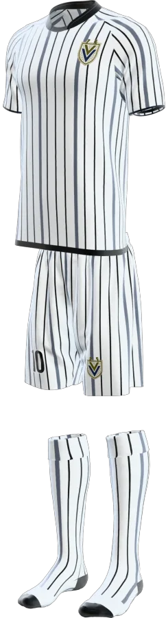 Thirsk 2 design as a soccer game kit: jersey, shorts, socks