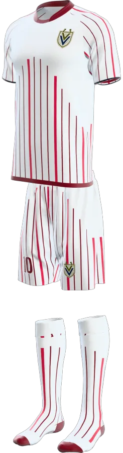 Jedburgh 3 design as a soccer game kit: jersey, shorts, socks