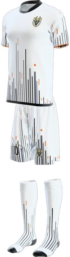 Dorset 2 design as a soccer game kit: jersey, shorts, socks
