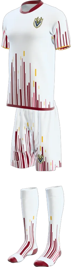 Ripon 2 design as a soccer game kit: jersey, shorts, socks