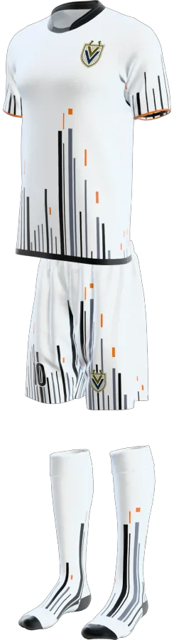 Ludlow 4 design as a soccer game kit: jersey, shorts, socks