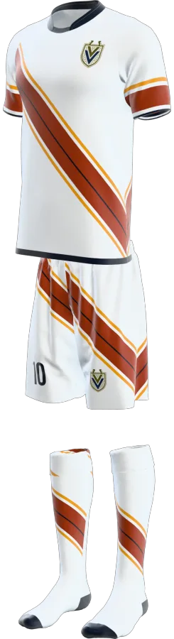 Oban 4 design as a soccer game kit: jersey, shorts, socks