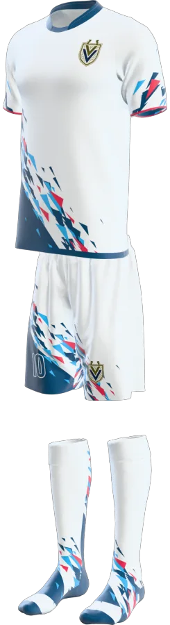 Fenwick design as a soccer game kit: jersey, shorts, socks