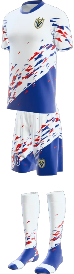 Yarm 2 design as a soccer game kit: jersey, shorts, socks